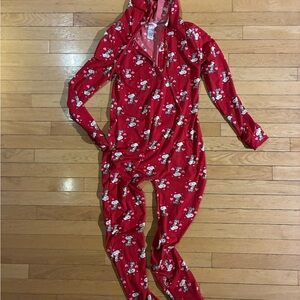 Women’s Peanuts One Piece Hooded Pajamas